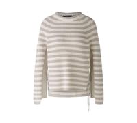 Oui Damen Pullover RUBI reine Baumwolle gerade geschnitten Gestreift