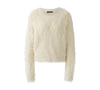 Oui Damen Pullover schmal geschnitten Uni