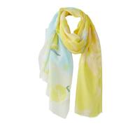 Oui Damen Schal oversized geschnitten Platziertes Motiv