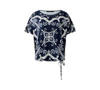 Oui Damen Shirt Silky Touch lässig geschnitten Platziertes Motiv