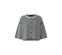 Oui Damen Strickjacke oversized geschnitten Gestreift