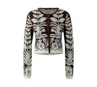 Oui Damen Strickjacke schmal geschnitten Floral