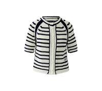 Oui Damen Strickjacke schmal geschnitten Gestreift