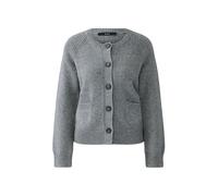 Oui Damen Strickjacke schmal geschnitten Uni