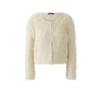 Oui Damen Strickjacke schmal geschnitten Uni