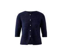 Oui Damen Strickjacke schmal geschnitten Uni