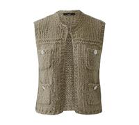 Oui Damen Strickweste schmal geschnitten Uni