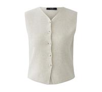 Oui Damen Strickweste schmal geschnitten Uni
