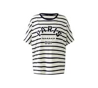 Oui Damen T-Shirt lässig geschnitten Gestreift