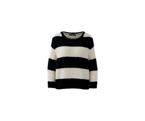 Oui - ESMY Pullover black camel - Gr. - 40