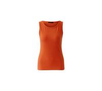 Oui - FILIZ Top elastische Viskoserippe burnt tangarine - Gr. - 40