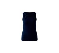 Oui - FILIZ Top elastische Viskoserippe darkblue - Gr. - 36
