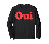 Oui, französisches Retro-Design, Geschenk für Männer und Frauen Langarmshirt