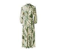 Oui - Hemdblusenkleid Silky Touch green white - Gr. - 38