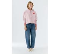 Oui Hoodie mit Kapuze in Rosa, Größe 40
