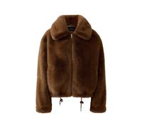 Oui Jacke aus Kunstfell mit Reißverschluss in Hazel, Größe 38