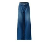 Oui - Jeans THE WIDE LEG mid waist, long darkblue denim - Gr. - 44