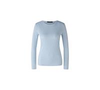 Oui Longsleeve mit Rundhalsausschnitt in Hellblau, Größe 40