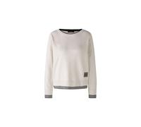 Oui - LEEZA Pullover reine Baumwolle white black - Gr. - 44