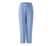 Oui - Leinenhose Mid Waist - Tapered Fit ocean blue - Gr. - 38