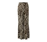 Oui - Marlenehose mit grafischem Allover-Muster braun - Gr. - 42