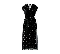 Oui - Maxikleid black offwhite - Gr. - 42