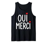 Oui Merci Französisches Zitat Frankreich-Liebhaber Francophile Tank Top