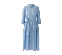 Ouí Midikleid Hemdblusenkleid mit Bindegürtel, 3/4-Arm Hellblau Größe 36