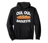 Oui Oui Baguette-Schädel Französische Baskenmütze Cartoon Design Pullover Hoodie
