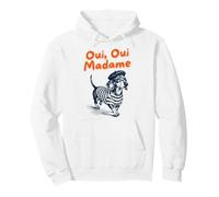 Oui Oui Madame Dackel Hund Französisches Barett Pullover Hoodie