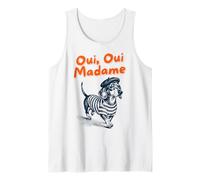 Oui Oui Madame Dackel Hund Französisches Barett Tank Top