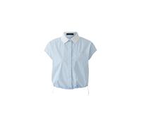 Oui - Patch Bluse lt blue white - Gr. - 38