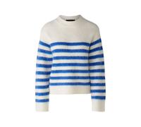 Oui - Pullover Alpakamischung offwhite blue - Gr. - 36