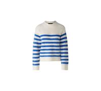 Oui - Pullover Alpakamischung offwhite blue - Gr. - 42