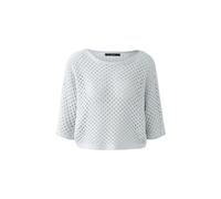 Oui - Pullover Baumwollmischung mit Glanzgarn silver - Gr. - 44