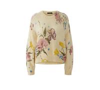 Ouí Pullover Damen lässig geschnitten Floral Offwhite/Rot Größe 40