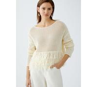 Oui Pullover Damen ecru, 40