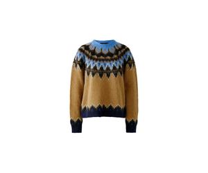 Oui - Pullover dk camel blue - Gr. - 36