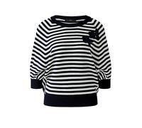 Oui - Pullover dk blue white - Gr. - 42