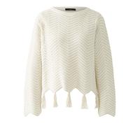 Oui Damen Pullover Baumwollmischung boxy geschnitten Geometrical