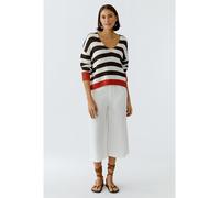 Oui - Pullover white brown - Gr. - 38