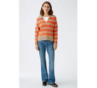 Oui Damen Strickpullover mit Polokragen 40