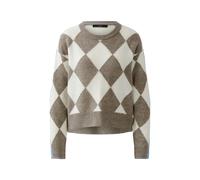 Oui - Pullover khaki white - Gr. - 44