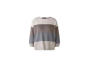 Oui - Pullover mit Baumwolle und Viskose lt brown white - Gr. - 40