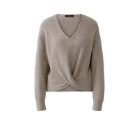 Oui - Pullover mit Knotendetail braun - Gr. - 42