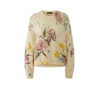 Oui Damen Pullover lässig geschnitten Floral