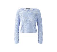 Oui Damen Pullover reine Baumwolle schmal geschnitten Floral