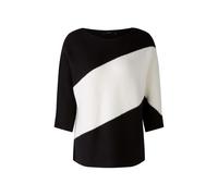 Oui - Pullover Viskosemischung black offwhite - Gr. - 44