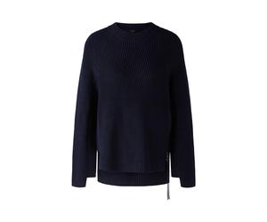 Oui - RUBI Pullover mit Reißverschluss, in reiner Baumwolle darkblue - Gr. - 34