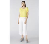 Oui Damen Blusenshirt Ayano 100% Viskosepatch lässig geschnitten Uni Business, Freizeit, Festlich Rundhals Blende Viskose